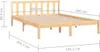 vidaXL Letto in legno di pino massiccio 160x200 cm Anteprima dell’immagine prodotto 8