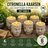 Kaarsen Set van 6 – Boeddha Gezicht – Cementen Pot –  Productafbeelding-voorbeeld 5