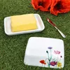 Marie Butterdose mit Deckel für 250g Butter-Schale Blumen Produktbild-Vorschau 3