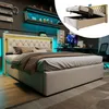 Bequemes LED-Polsterbett mit Stauraum, Produktbild-Vorschau 10