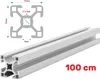 A close-up of an aluminum extrusion profile with a diagram showing its dimensions and a length indicator. Náhľad obrázku produktu