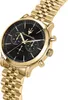A close-up, angled view of a gold Maserati watch with a black face and gold band, set against a white background. Produktbild-Vorschau
