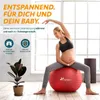 TRESKO Gymnastikball (Rot, 55cm) mit Pumpe Fitnessball Produktbild-Vorschau 7