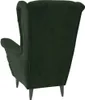 vidaXL Fauteuil à oreilles avec pouf Vert foncé velours Voir les images du produit 6