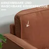 HOMCOM Sofa 2 Sitzer klein Couch mit Armlehne, Stauraum für Produktbild-Vorschau 6