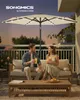 SONGMICS Sonnenschirm Ø 270 cm mit 32 LED-Lämpchen Produktbild-Vorschau 2