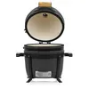 A kamado grill with its lid open, shown from the front. Produktbild-Vorschau