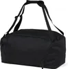 A black duffel bag shown from a side-diagonal angle. Náhled obrázku produktu