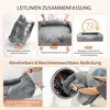 An instructional image showing how to unpack and care for a dog bed. Produktbild-Vorschau