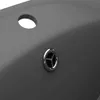 vidaXL Lavabo con troppopieno grigio scuro opaco 58,5x39 cm Anteprima dell’immagine prodotto 6