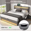 okwish skříňová postel s pružinami Čalouněná postel 140 x Náhled obrázku produktu 4