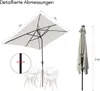 Clanmacy Sonnenschirm Rechteckig,Kurbel Knickbar Eisen Produktbild-Vorschau 2