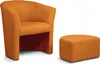 Sessel mit Hocker - Orange - 75x79x64 cm B/H/T - Produktbild-Vorschau 14