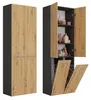 Topeshop NEL 2K DD ANT/ART KP, Graphit, Eiche, Frei Produktbild-Vorschau 1
