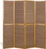 Paravent séparateur de pièce 4 parties cloison en bois brun Voir les images du produit 1