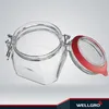 WELLGRO Einmachgläser mit Bügelverschluss eckig 550ml - Produktbild-Vorschau 4