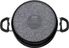 The bottom of a black pot with a speckled gray base and two black handles. Náhled obrázku produktu