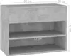 vidaXL Ławka pod buty beton szara 60x30x45 cm Materiał Podgląd zdjęcia produktu 14
