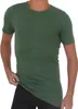Herren extralanges kurzarm Shirt Rundhals tanne Produktbild-Vorschau