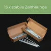 15 Stück Heringe Erdnagel Ø 6  mm Stahl Verzinkt Bodenanker Produktbild-Vorschau 2