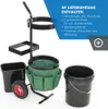 A garden trolley with accessories, presented with descriptive text. Produktbild-Vorschau