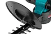 A close-up view of the cutting head and motor housing of a hedge trimmer. Produktbild-Vorschau