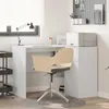 vidaXL Scrivania angolare con cassetti, bianca, 102 x 88 x Anteprima dell’immagine prodotto 2