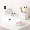 Navaris Badezimmer Set 3-teilig Marmoroptik - dekoratives Produktbild-Vorschau 2