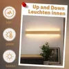ZMH LED Wandleuchte innen Wandlampe Holz 100 CM 36W Modern Produktbild-Vorschau 3