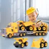 Malplay camion set rimorchio con 2 veicoli da costruzione Anteprima dell’immagine prodotto 13
