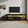 Merax TV-Schrank mit LED, Hochglanz Lowboard mit 3 Schränke Produktbild-Vorschau 6