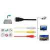 Diagram showing how to connect a device via HDMI and RCA cables to a projector and TVs. Voir les images du produit