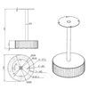 Piètement de table métallique ⌀30 cm + ⌀60 cm Structure Voir les images du produit 2
