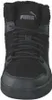 A close-up front view of a black Puma sneaker. Produktbild-Vorschau