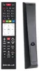 A black remote control is shown from the front and side, with the battery compartment visible on the side view. Podgląd zdjęcia produktu
