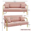 Yaheetech Polstersofa mit Armlehnen & Beine aus Metall Produktbild-Vorschau 7