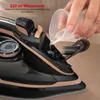 A person is pouring water into the water tank of a cordless steam iron. Produktbild-Vorschau