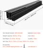 A product image showing a pair of black drawer slides with dimensions and specifications overlaid. Produktbild-Vorschau