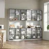 Glasvitrine 240x34x200 cm Weiß XXL Standvitrine mit 12 Produktbild-Vorschau 4