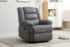 Fauteuil relax "Buckingham" - 85 x 93 x 100 cm - Gris clair Voir les images du produit 2