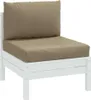 vidaXL Palettenkissen 2-tlg. Melange Taupe Stoff Produktbild-Vorschau 2