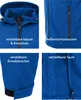 Mivaro Herren Softshelljacke mit Kapuze in Blau - Produktbild-Vorschau 4