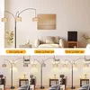 LED Stehlampe Rattan Stehleuchte Gewölbte Verstellbare Produktbild-Vorschau 2