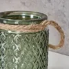 4er Set Windlicht H10cm Glas Grün Khaki Teelichthalter Produktbild-Vorschau 5