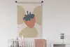 MuchoWow® Wandteppich Wandbehang Obst - Pastell - Erdbeere Produktbild-Vorschau 2