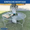 DanDiBo Tree Bench Round Metal Weatherproof Grey 96590 Podgląd zdjęcia produktu 5