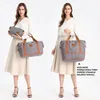 Graue Handgepäcktasche für Damen, 40 x 30 x 20 cm, mit Produktbild-Vorschau 5