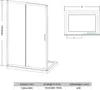 SONNI Duschabtrennung 100 x 185cm Schiebetür Duschkabine Produktbild-Vorschau 7