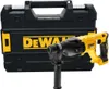 A yellow and black DeWalt rotary hammer is shown in front of its black carrying case. Produktbild-Vorschau