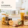 Stapelglas mit Bambusdeckel 1000 ml stapelbar luftdicht Produktbild-Vorschau 3